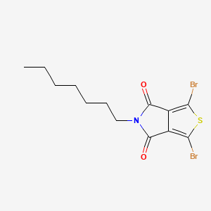 molecular formula C13H15Br2NO2S B3339992 1,3-Dibromo-5-heptyl-4H-thieno[3,4-c]pyrrole-4,6(5H)-dione CAS No. 1427705-63-2
