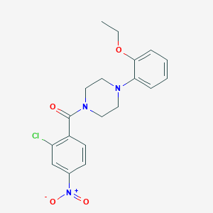 molecular formula C19H20ClN3O4 B334009 1-{2-Chloro-4-nitrobenzoyl}-4-(2-ethoxyphenyl)piperazine 