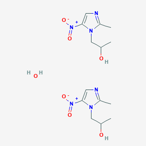 molecular formula C14H24N6O7 B3340090 1-(2-Methyl-5-nitroimidazol-1-yl)propan-2-ol;hydrate CAS No. 227622-73-3
