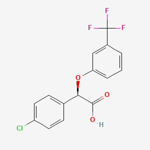 molecular formula C15H10ClF3O3 B3340108 MBX-102 acid CAS No. 23953-39-1