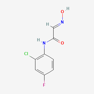 molecular formula C8H6ClFN2O2 B3340155 N-(2-chloro-4-fluorophenyl)-2-(N-hydroxyimino)acetamide CAS No. 259860-02-1
