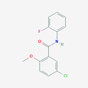 molecular formula C14H11ClFNO2 B334017 5-chloro-N-(2-fluorophenyl)-2-methoxybenzamide 