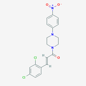 molecular formula C19H17Cl2N3O3 B334019 1-[3-(2,4-Dichlorophenyl)acryloyl]-4-{4-nitrophenyl}piperazine 