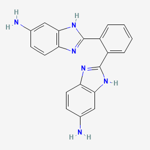 molecular formula C20H16N6 B3340235 2-[2-(6-amino-1H-benzimidazol-2-yl)phenyl]-3H-benzimidazol-5-amine CAS No. 313666-93-2