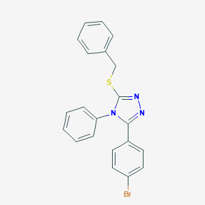 molecular formula C21H16BrN3S B334024 3-(benzylsulfanyl)-5-(4-bromophenyl)-4-phenyl-4H-1,2,4-triazole 