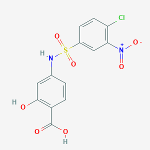 molecular formula C13H9ClN2O7S B3340241 4-(4-Chloro-3-nitro-benzenesulfonylamino)-2-hydroxy-benzoic acid CAS No. 328028-09-7