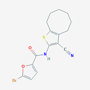 molecular formula C16H15BrN2O2S B334025 5-bromo-N-(3-cyano-4,5,6,7,8,9-hexahydrocycloocta[b]thiophen-2-yl)furan-2-carboxamide 