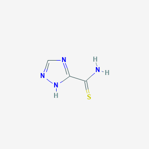 molecular formula C3H4N4S B3340288 4H-1,2,4-triazole-3-carbothioamide CAS No. 3641-11-0