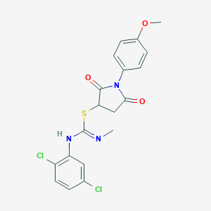 [1-(4-methoxyphenyl)-2,5-dioxopyrrolidin-3-yl] N-(2,5-dichlorophenyl)-N'-methylcarbamimidothioate