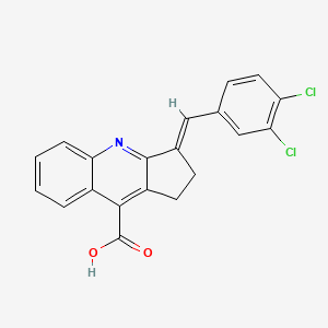 molecular formula C20H13Cl2NO2 B3340309 3-(3,4-Dichlorobenzylidene)-2,3-dihydro-1h-cyclopenta[b]quinoline-9-carboxylic acid CAS No. 380574-48-1