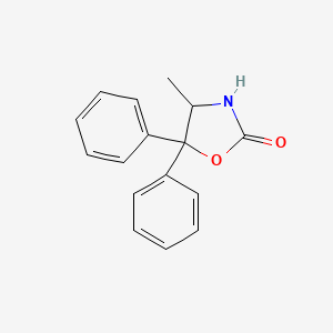 molecular formula C16H15NO2 B3340335 4-Methyl-5,5-diphenyl-1,3-oxazolidin-2-one CAS No. 42746-51-0