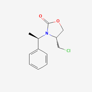molecular formula C12H14ClNO2 B3340353 (4R)-4-(Chloromethyl)-3-[(1R)-1-phenylethyl]-2-oxazolidinone CAS No. 444814-32-8