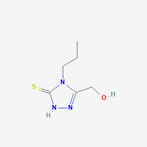 molecular formula C6H11N3OS B3340370 (4-propyl-5-sulfanyl-4H-1,2,4-triazol-3-yl)methanol CAS No. 497854-99-6