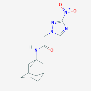molecular formula C14H19N5O3 B334040 N-Adamantan-1-yl-2-(3-nitro-[1,2,4]triazol-1-yl)-acetamide 