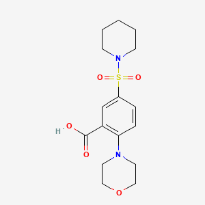 molecular formula C16H22N2O5S B3340441 2-Morpholin-4-yl-5-(piperidine-1-sulfonyl)-benzoic acid CAS No. 568566-60-9