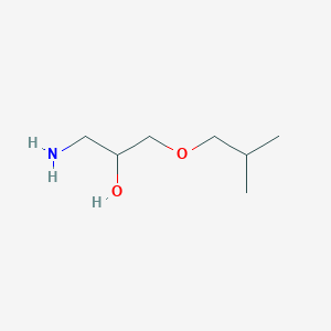 molecular formula C7H17NO2 B3340447 1-Amino-3-(2-methylpropoxy)propan-2-ol CAS No. 60755-67-1