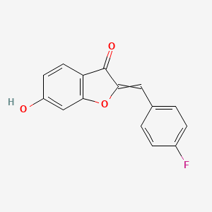 molecular formula C15H9FO3 B3340448 3(2H)-Benzofuranone, 2-[(4-fluorophenyl)methylene]-6-hydroxy- CAS No. 61429-79-6
