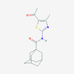 molecular formula C17H22N2O2S B334047 N-(5-acetyl-4-methyl-1,3-thiazol-2-yl)-1-adamantanecarboxamide 