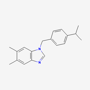 molecular formula C19H22N2 B3340477 5,6-二甲基-1-{[4-(丙烷-2-基)苯基]甲基}-1H-1,3-苯并二唑 CAS No. 637325-09-8