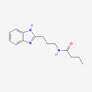 molecular formula C14H19N3O B3340513 N-[3-(1H-benzimidazol-2-yl)propyl]butanamide CAS No. 686736-45-8