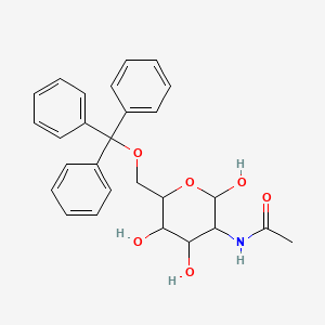 molecular formula C27H29NO6 B3340514 N-[2,4,5-trihydroxy-6-(trityloxymethyl)oxan-3-yl]acetamide CAS No. 6959-53-1