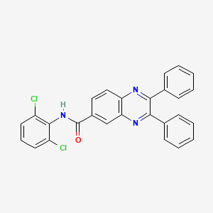 molecular formula C27H17Cl2N3O B3340519 N-(2,6-dichlorophenyl)-2,3-diphenyl-quinoxaline-6-carboxamide CAS No. 7047-10-1