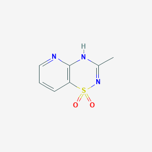 molecular formula C7H7N3O2S B3340524 3-Methyl-4H-pyrido[2,3-e][1,2,4]thiadiazine 1,1-dioxide CAS No. 70661-86-8