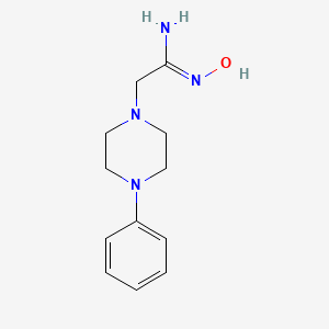 molecular formula C12H18N4O B3340544 N'-hydroxy-2-(4-phenylpiperazin-1-yl)ethanimidamide CAS No. 720706-16-1