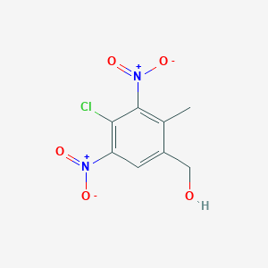 molecular formula C8H7ClN2O5 B3340556 (4-Chloro-2-methyl-3,5-dinitrophenyl)methanol CAS No. 72908-02-2