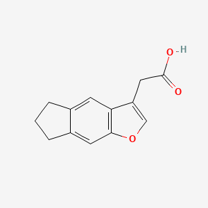 molecular formula C13H12O3 B3340573 (6,7-Dihydro-5H-1-oxa-s-indacen-3-yl)-acetic acid CAS No. 730951-34-5