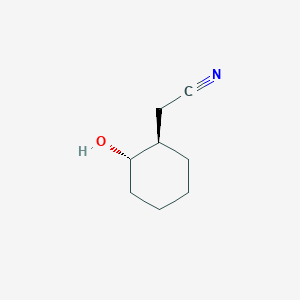molecular formula C8H13NO B3340598 2-[(1R,2S)-2-hydroxycyclohexyl]acetonitrile CAS No. 74708-24-0