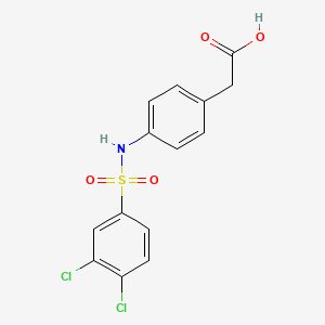 molecular formula C14H11Cl2NO4S B3340609 (4-{[(3,4-Dichlorophenyl)sulfonyl]amino}phenyl)acetic acid CAS No. 749896-75-1