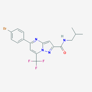 5-(4-bromophenyl)-N-(2-methylpropyl)-7-(trifluoromethyl)pyrazolo[1,5-a]pyrimidine-2-carboxamide