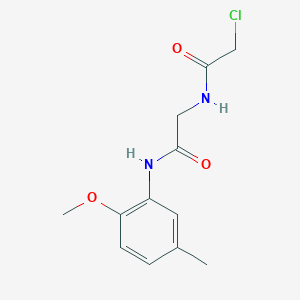 molecular formula C12H15ClN2O3 B3340610 2-chloro-N-{2-[(2-methoxy-5-methylphenyl)amino]-2-oxoethyl}acetamide CAS No. 749920-76-1