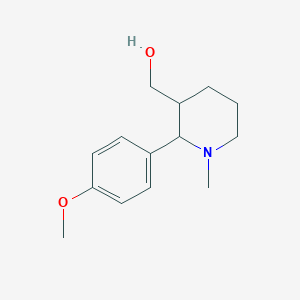molecular formula C14H21NO2 B3340629 [2-(4-Methoxyphenyl)-1-methylpiperidin-3-yl]methanol CAS No. 75810-59-2