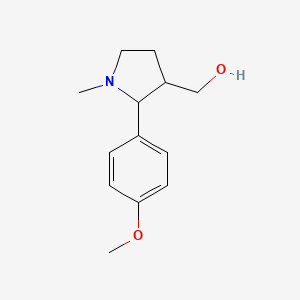 molecular formula C13H19NO2 B3340630 [2-(4-Methoxyphenyl)-1-methylpyrrolidin-3-yl]methanol CAS No. 75810-65-0