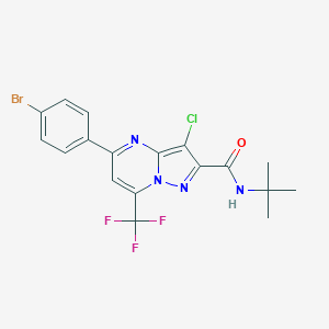 molecular formula C18H15BrClF3N4O B334064 5-(4-bromophenyl)-N-tert-butyl-3-chloro-7-(trifluoromethyl)pyrazolo[1,5-a]pyrimidine-2-carboxamide 
