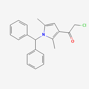 molecular formula C21H20ClNO B3340652 2-chloro-1-[1-(diphenylmethyl)-2,5-dimethyl-1H-pyrrol-3-yl]ethan-1-one CAS No. 775314-83-5