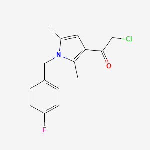 molecular formula C15H15ClFNO B3340663 2-chloro-1-[1-(4-fluorobenzyl)-2,5-dimethyl-1H-pyrrol-3-yl]ethanone CAS No. 790681-72-0