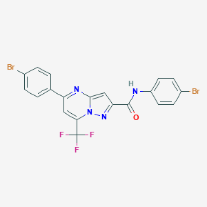 molecular formula C20H11Br2F3N4O B334068 N,5-bis(4-bromophenyl)-7-(trifluoromethyl)pyrazolo[1,5-a]pyrimidine-2-carboxamide 