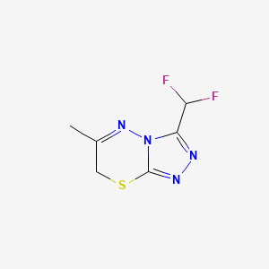 molecular formula C6H6F2N4S B3340698 3-(difluoromethyl)-6-methyl-7H-[1,2,4]triazolo[3,4-b][1,3,4]thiadiazine CAS No. 832737-17-4
