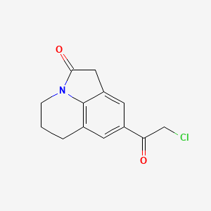 molecular formula C13H12ClNO2 B3340711 8-(chloroacetyl)-5,6-dihydro-4H-pyrrolo[3,2,1-ij]quinolin-2(1H)-one CAS No. 847744-24-5