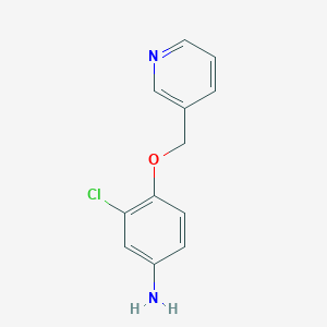 molecular formula C12H11ClN2O B3340715 3-Chloro-4-(pyridin-3-ylmethoxy)aniline CAS No. 848134-24-7