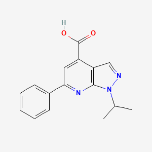 molecular formula C16H15N3O2 B3340723 1-异丙基-6-苯基-1H-吡唑并[3,4-b]吡啶-4-羧酸 CAS No. 851175-95-6