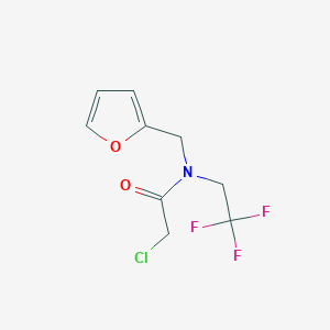 molecular formula C9H9ClF3NO2 B3340727 2-氯-N-(2-呋喃甲基)-N-(2,2,2-三氟乙基)乙酰胺 CAS No. 852033-49-9