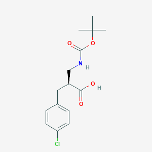 molecular formula C15H20ClNO4 B3340737 (S)-3-((Tert-butoxycarbonyl)amino)-2-(4-chlorobenzyl)propanoic acid CAS No. 853681-17-1