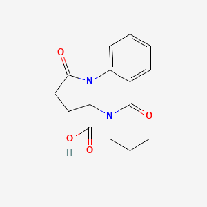 4-isobutyl-1,5-dioxo-2,3,4,5-tetrahydropyrrolo[1,2-a]quinazoline-3a(1H)-carboxylic acid