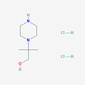 molecular formula C8H20Cl2N2O B3340777 2-Methyl-2-(piperazin-1-yl)propan-1-ol dihydrochloride CAS No. 873066-14-9