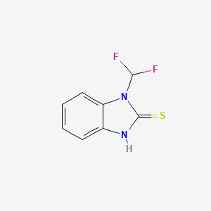 molecular formula C8H6F2N2S B3340788 1-(difluoromethyl)-1H-1,3-benzodiazole-2-thiol CAS No. 874623-43-5