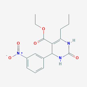 molecular formula C16H19N3O5 B334081 Ethyl 4-(3-nitrophenyl)-2-oxo-6-propyl-1,2,3,4-tetrahydropyrimidine-5-carboxylate 